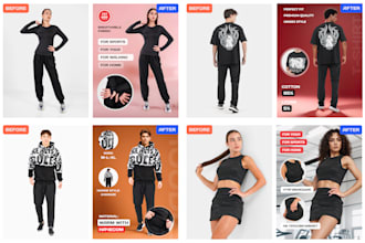 changing the background on a model to sell clothes at the marketplace stores