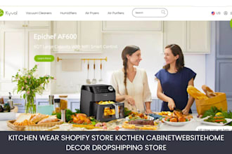build kitchen wear shopify store kitchen cabinet website home decor dropshipping