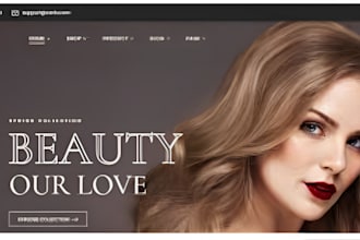 design beauty website, cosmetic website, salon website, spa website