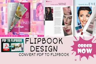 do flipbook design, ebook design, ditigal magazine convert PDF to flipbook