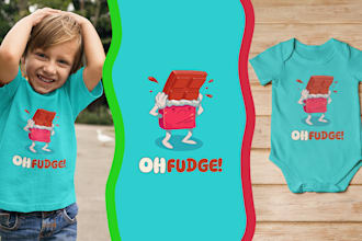 design funny cartoon kids tshirt or baby onesie design