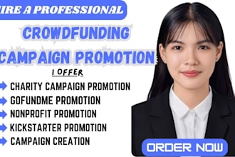 create gofundme, charity, nonprofit, kickstarter indiegogo fundraising campaign