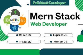 be your full stake web developer mern stack developer in reactjs , nodejs