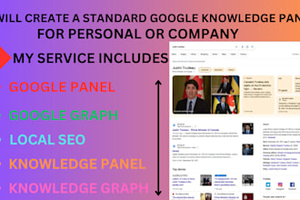create a verified google knowledge panel for personal  and company