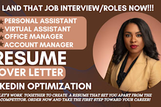 write work from home account manager personal assistant customer service resume