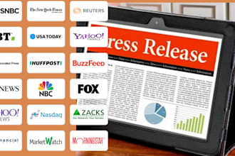 write press release,  submission, article writing