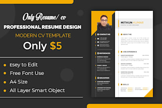 do resume or modern CV design template maker