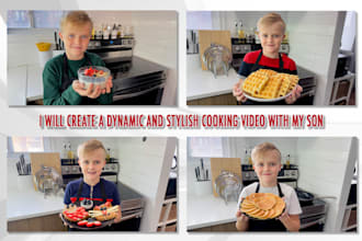 create cooking video recipes with a child