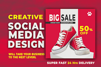 create social media design, banner ads, image ads, post images