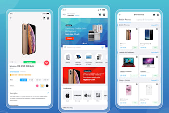 develop service provider app, marketplace app, ecommerce app, online store app
