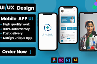 design mobile app UI UX design, wireframe prototype in figma