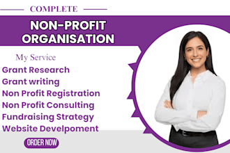 do nonprofit registration,fundraising page, nonprofit website, seo automation