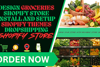 design groceries shopify store install and setup shopify themes dropshipping