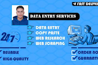 do fastest excel data entry, copy paste, PDF to excel or word, web research