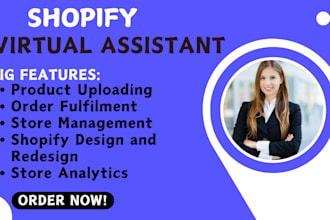 be shopify virtual assistant and shopify store manager shopify website marketing