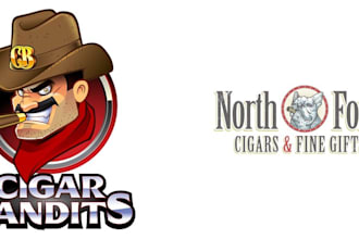 design a creative cigar brand logo label and bands