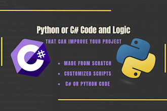 help you with python or csharp code and logic