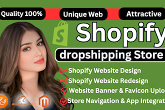 create 7 figure profitable shopify dropshipping store, redesign shopify website