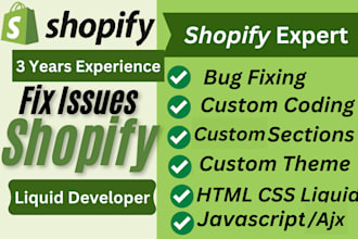 edit your shopify theme code, fix bugs, add liquid sections in less than 2 hours