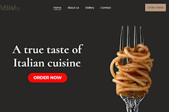 build restaurant website, cafe website, food website, bakery website