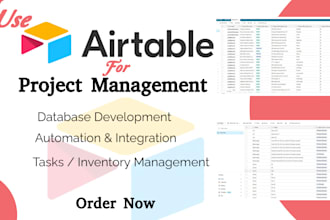 do efficient project management with airtable, tasks management, project monitor
