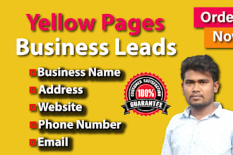 scrape yellow pages, google maps email list of UK, canada, germany, australia