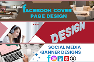 design facebook cover, instagram, youtube, twitter banner