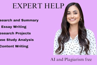 do case study analysis , research and summary writing