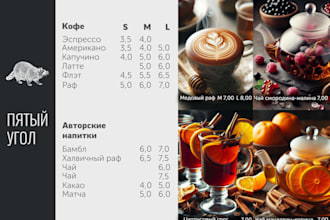 do food menu design, restaurant menu design, food flyer and digital menu