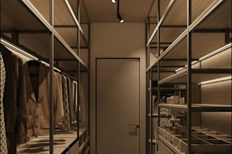 remodel, design your closet, wardrobe, or dressing room with rendering, 3ds max