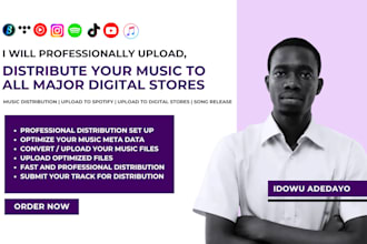 upload and distribute your songs to all major digital store via any distributor