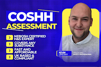 provide coshh assessments to uk standards