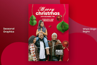design festive posters and flyers for your holiday events