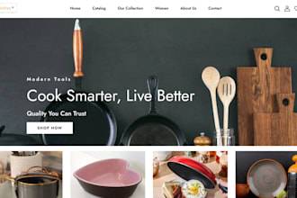 design kitchen utensils shopify store household products home decor website