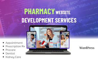 design a modern pharmacy website for your business