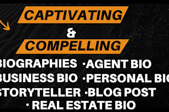 write professional biography,  storytelling, personal narrative and business bio