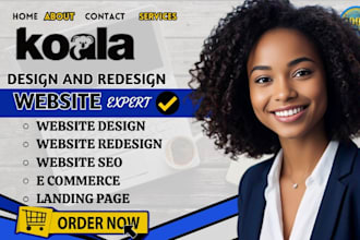 design cleaning service business website, house, office, booking koala website