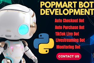 build popmart auto checker bot, tiktok live monitoring bot, purchase autobuy bot