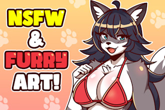 draw your furry, fursona in nsfw or sfw