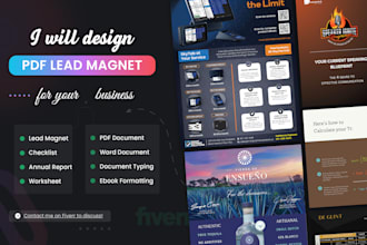 design branded pdf lead magnet, newsletter, and word document