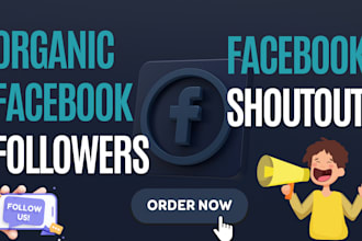 do organic uk,usa facebook promotion and shoutout to 1m followers, setup account
