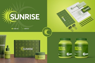 design corporate logo with complete brand identity, brand book or brand kit