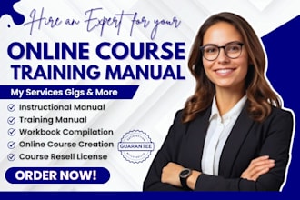 create training manual, course content, workbook instruction guides