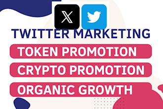 advertise crypto token, solana memecoin, nft, eth via twitter marketing