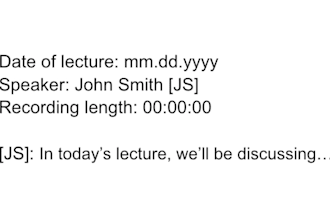 transcribe your recorded lecture into a word document