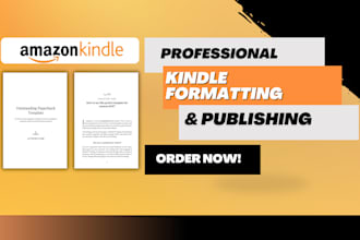 format, edit, publish, upload kindle book, ebook, manuscript amazon kdp journal