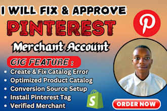 fix or setup pinterest merchant tag, merchant shop approval, conversion tracking