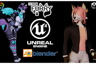 create vrchat avatar, vrchat, 3d furry model, nsfw, vtuber