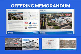 design commercial real estate brochure, om, offering memorandum