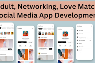 develop adult app, online dating app, love match, networking app, social media